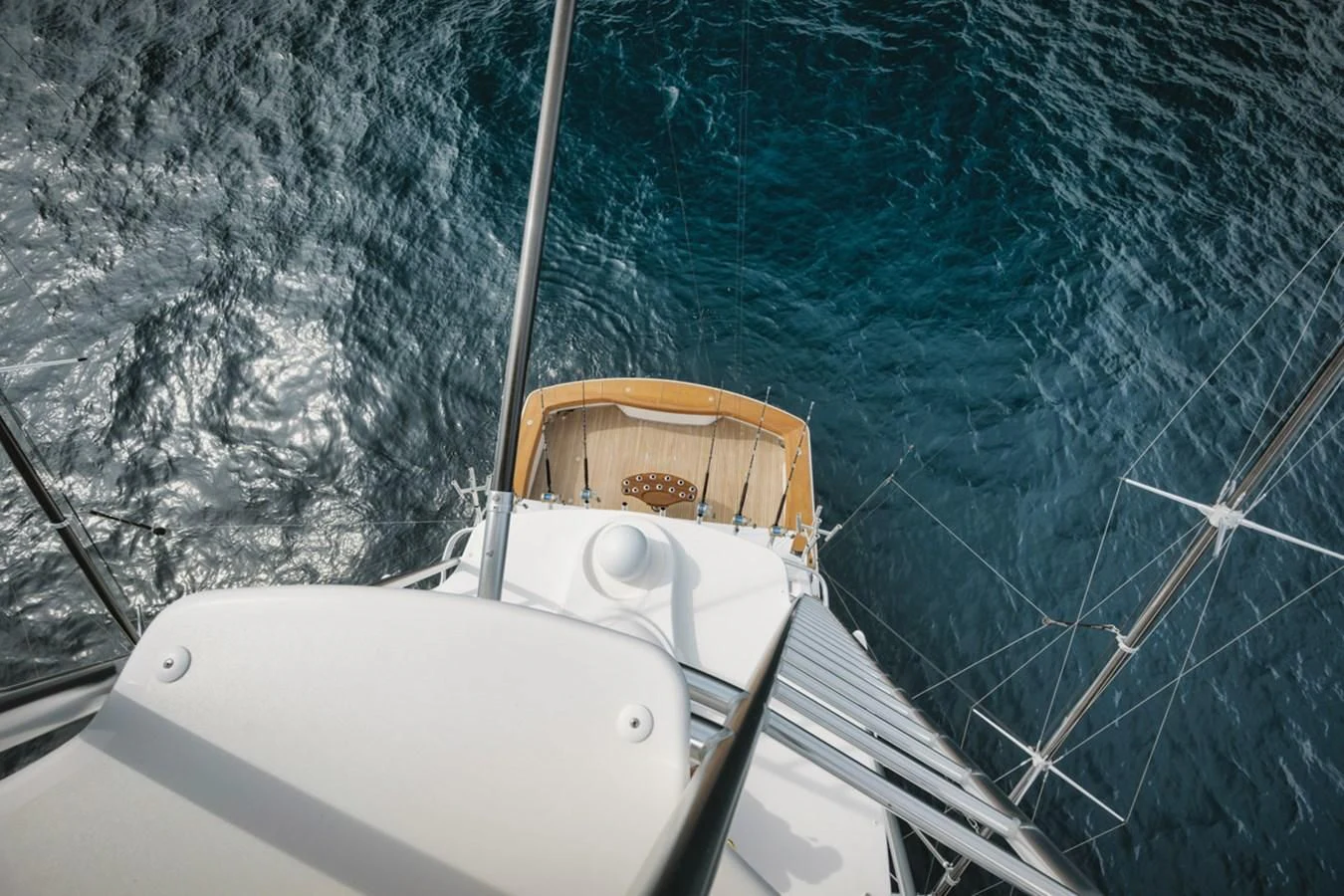 a boat in the water aboard WHY WOULDN'T WE Yacht for Sale