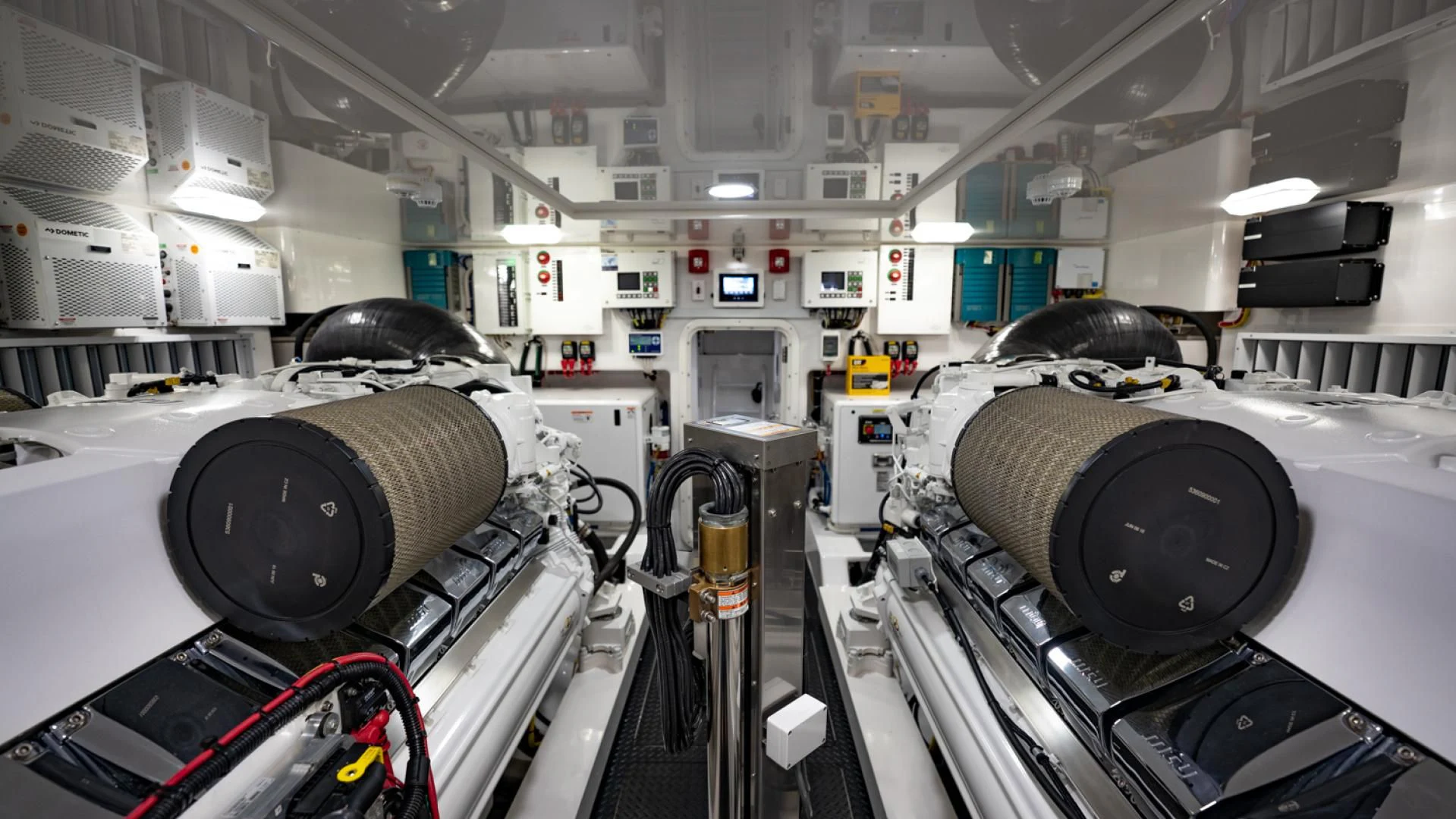 a room with machines and equipment aboard WHY WOULDN'T WE Yacht for Sale