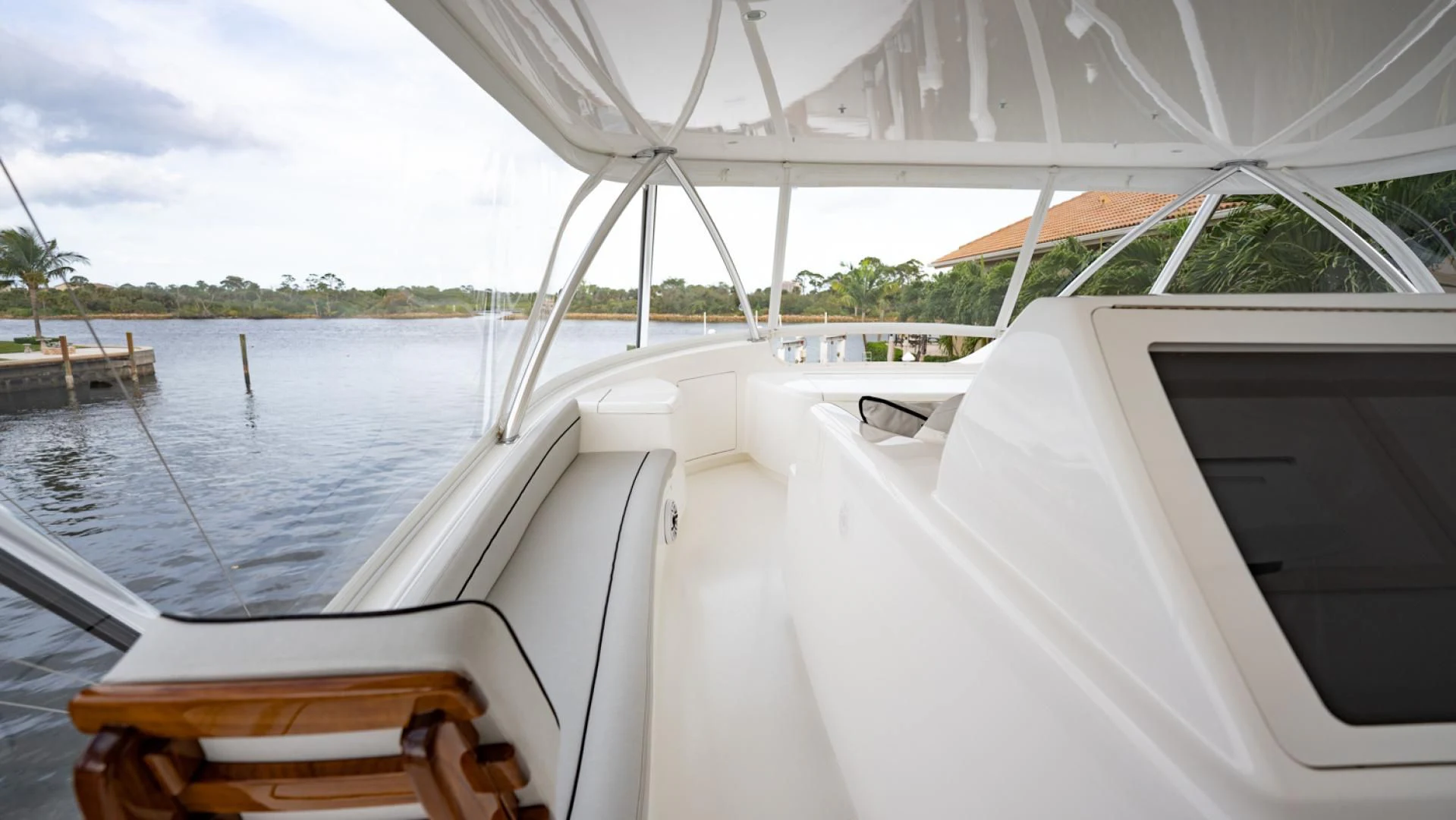 a boat on the water aboard WHY WOULDN'T WE Yacht for Sale
