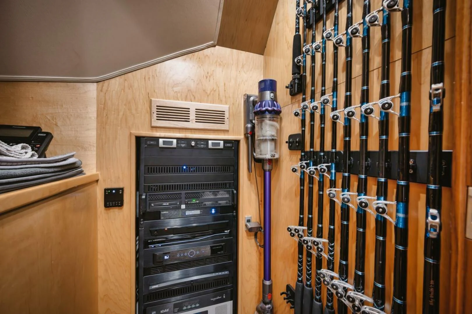 a machine in a room aboard WHY WOULDN'T WE Yacht for Sale