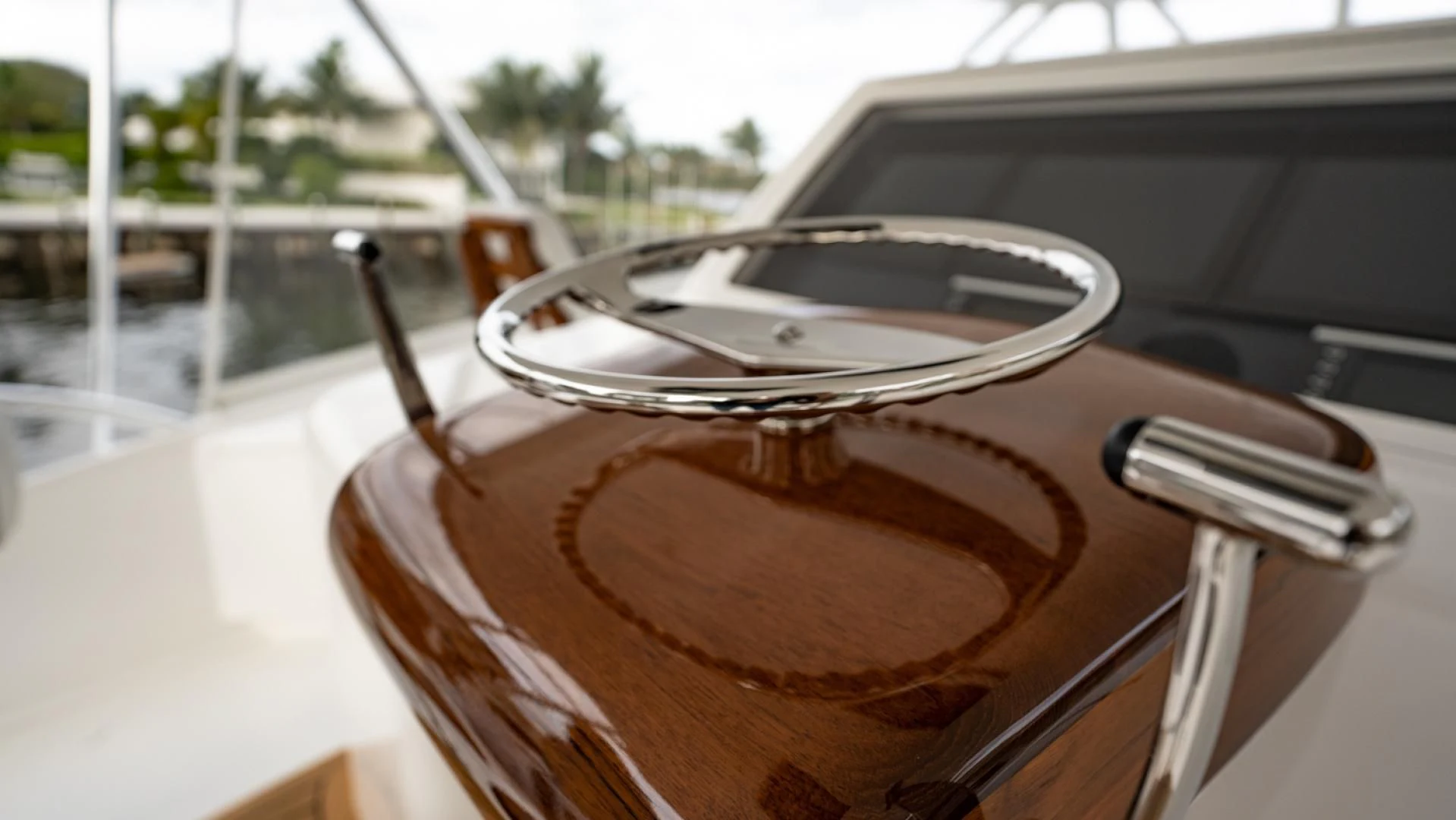 a cup of coffee on a table aboard WHY WOULDN'T WE Yacht for Sale