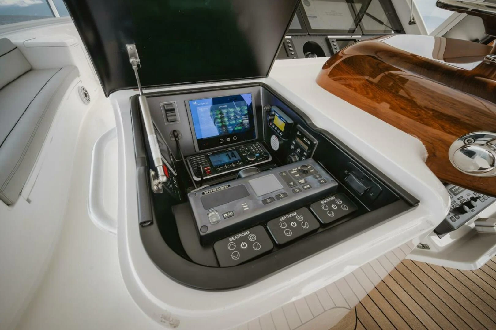 a machine with a screen aboard WHY WOULDN'T WE Yacht for Sale