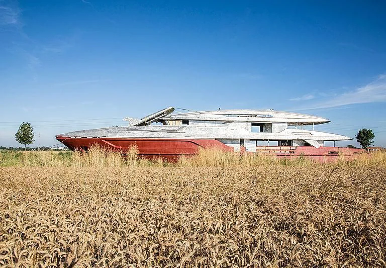 a large field of wheat aboard LION Yacht for Sale