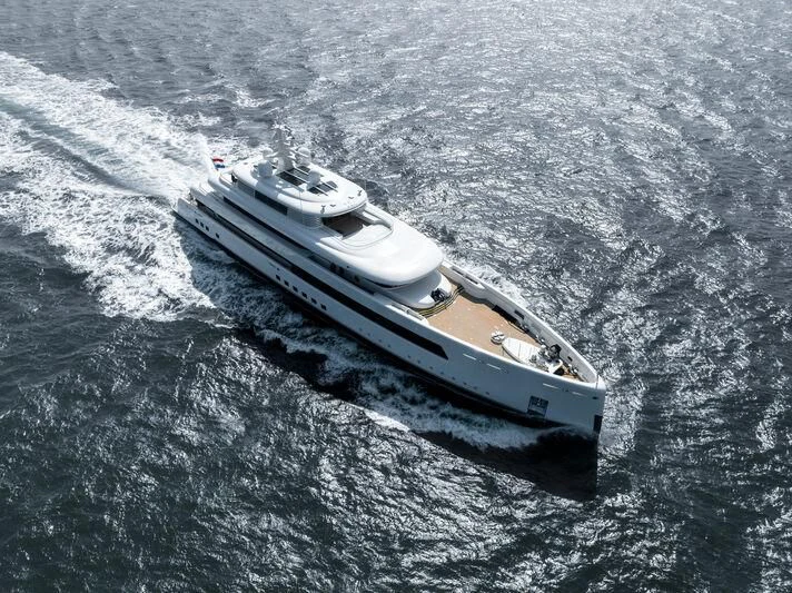 a boat in the water aboard SIBELLE Yacht for Sale