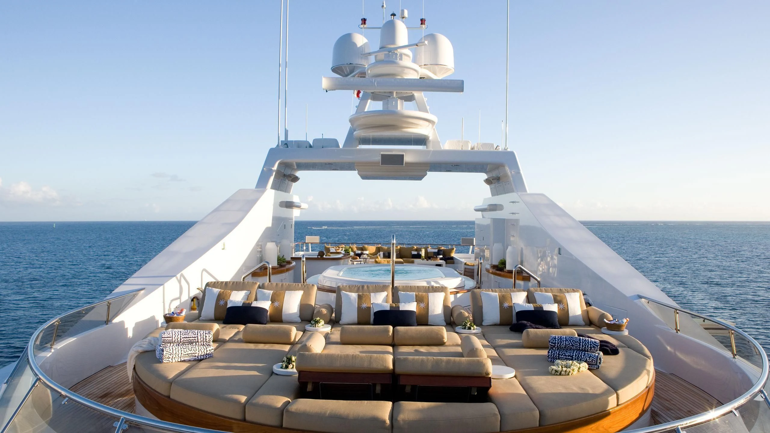 a boat on the water aboard TREEHOUSE Yacht for Sale