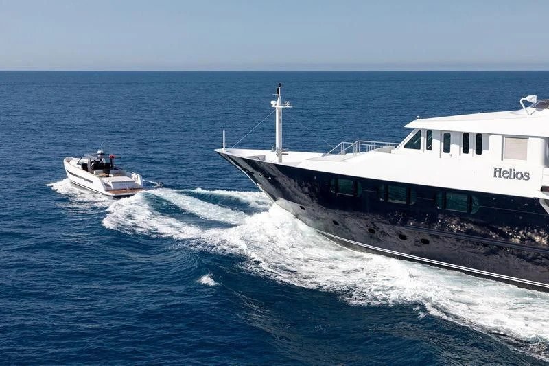 a boat on the water aboard TREEHOUSE Yacht for Sale