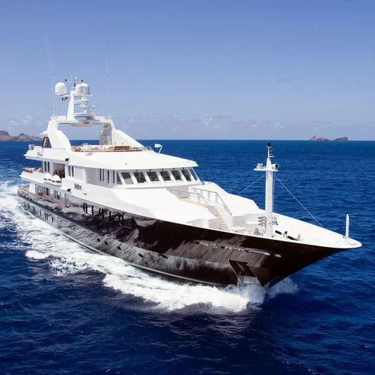 a large white ship aboard TREEHOUSE Yacht for Sale