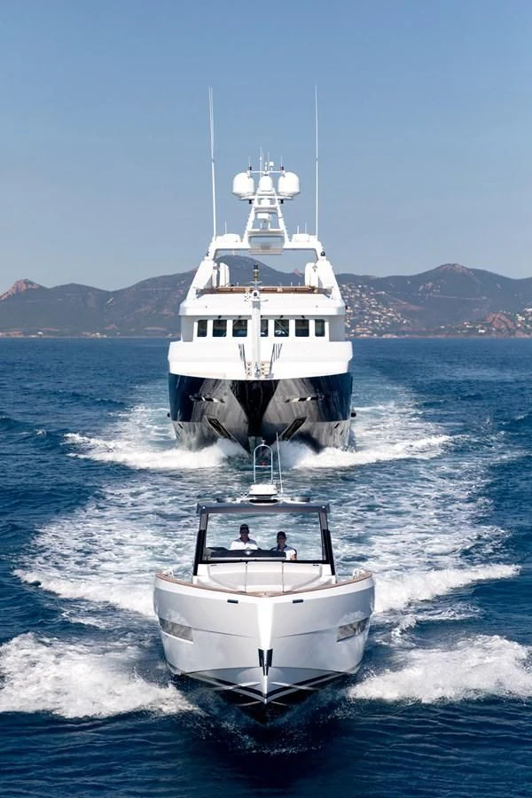 a boat on the water aboard TREEHOUSE Yacht for Sale