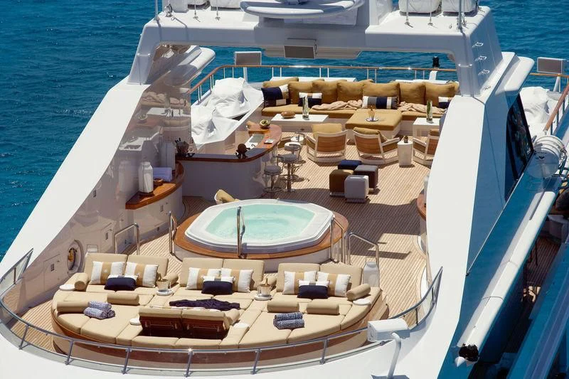 a deck of a boat aboard TREEHOUSE Yacht for Sale