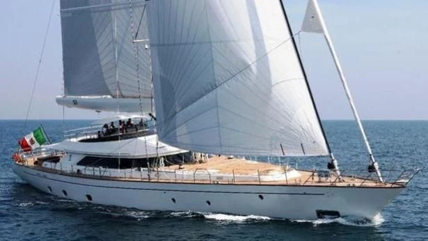 a boat on the water aboard FIVEA Yacht for Sale