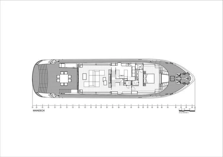 diagram, engineering drawing aboard ZOUT Yacht for Sale
