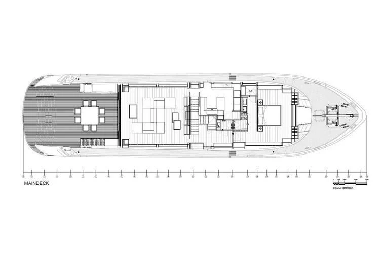 diagram, engineering drawing aboard ZOUT Yacht for Sale