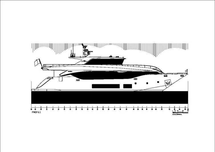 diagram, engineering drawing aboard ZOUT Yacht for Sale