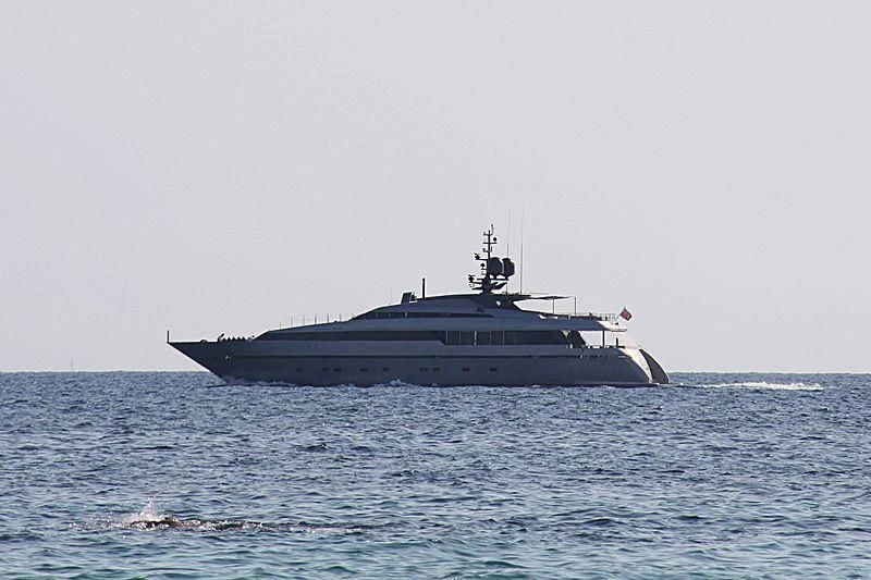 a large ship in the water aboard ASTERI Yacht for Sale