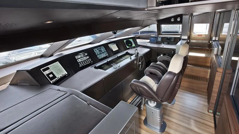 inside of a vehicle aboard ASTERI Yacht for Sale