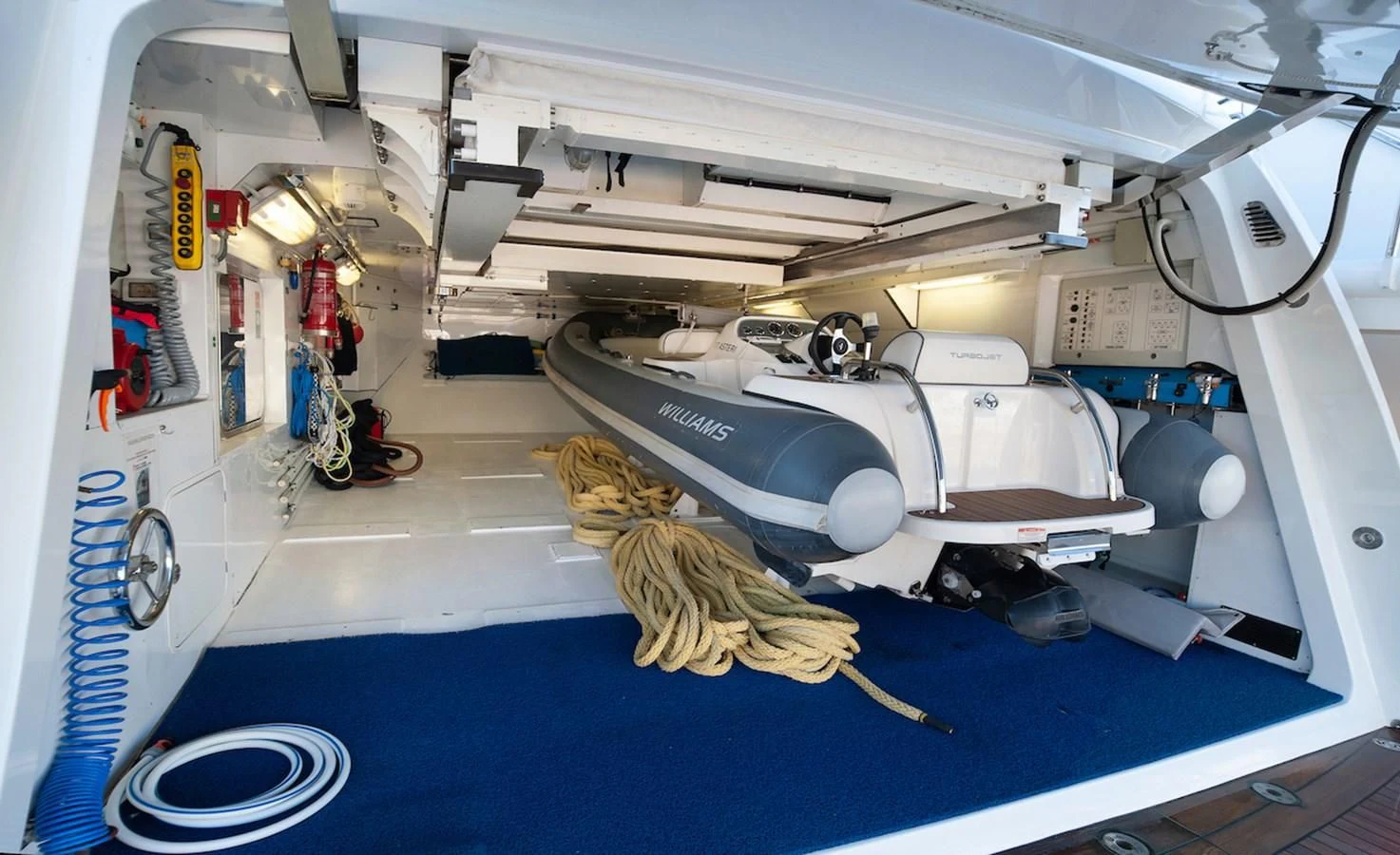 a machine with a large piece of machinery in it aboard ASTERI Yacht for Sale