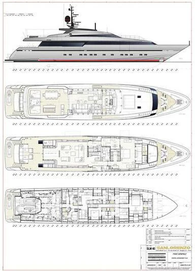 diagram, engineering drawing aboard ASTERI Yacht for Sale