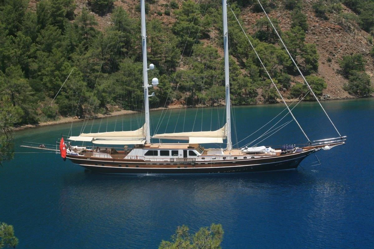 a boat on the water aboard KAYA GUNERI V Yacht for Sale