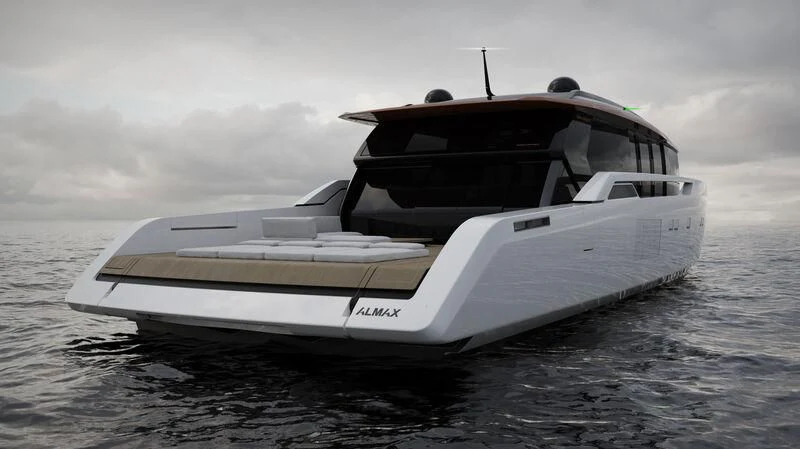 a white yacht in the water aboard STEEL IT Yacht for Sale