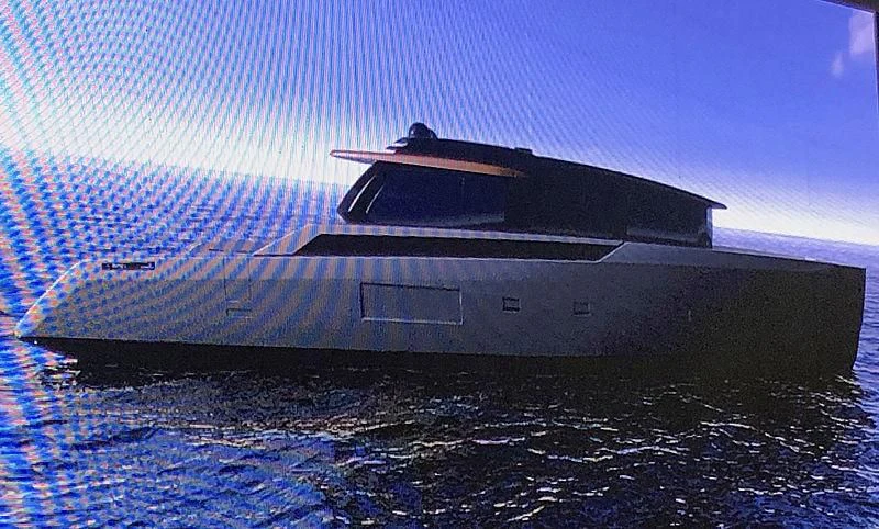 a space ship in the water aboard STEEL IT Yacht for Sale