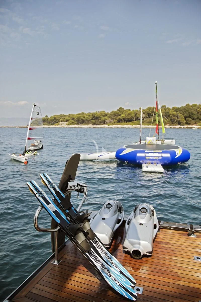 a boat on the water aboard PARSIFAL III Yacht for Charter