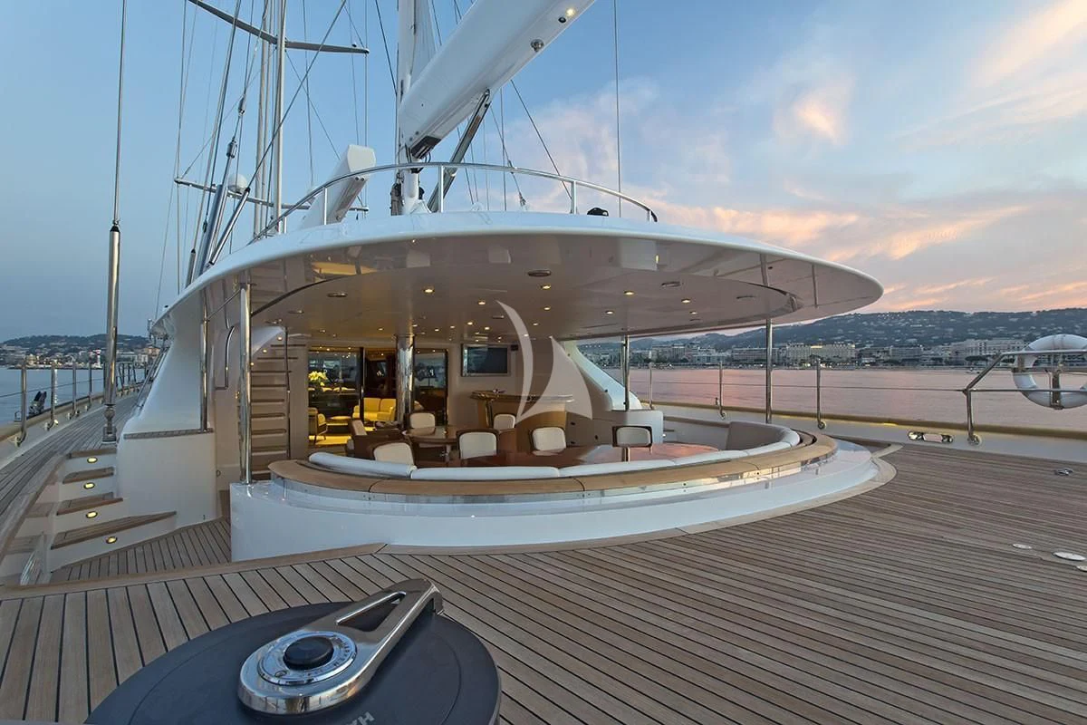 a boat on the water aboard PARSIFAL III Yacht for Charter