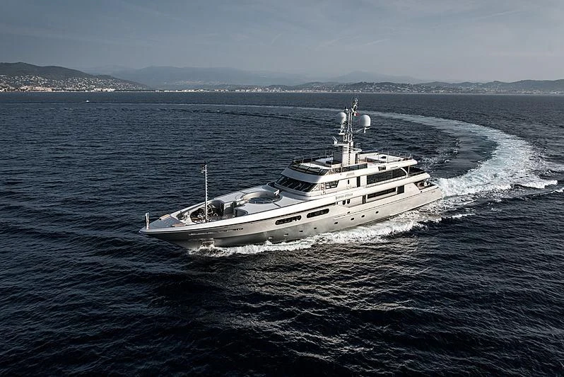 a boat on the water aboard MY FAIR LADY Yacht for Sale