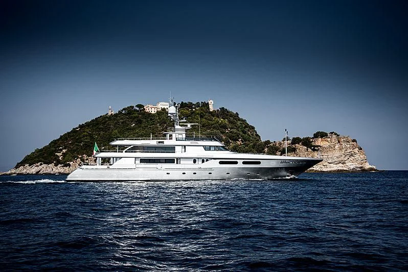 a boat on the water aboard MY FAIR LADY Yacht for Sale