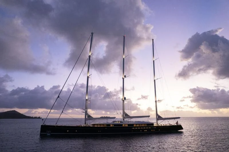 a boat on the water aboard SEA EAGLE Yacht for Sale