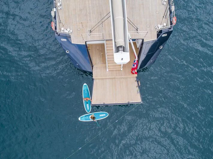 a boat sailing on the sea aboard SEA EAGLE Yacht for Sale