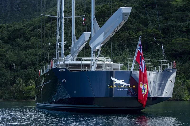 a boat on the water aboard SEA EAGLE Yacht for Sale