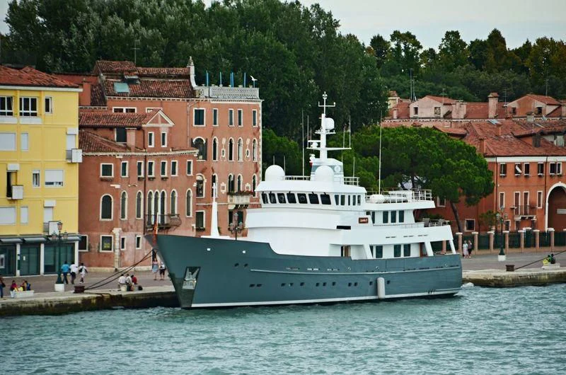 a boat on the water aboard SEA EAGLE Yacht for Sale