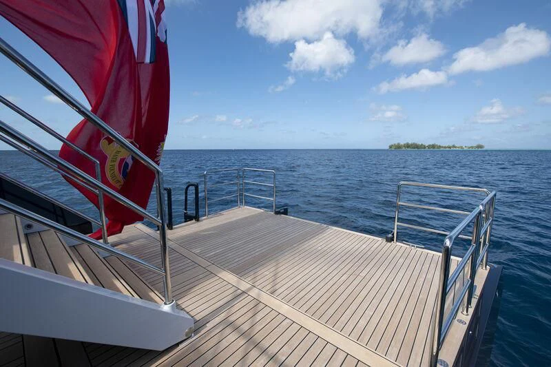 a boat on the water aboard SEA EAGLE Yacht for Sale