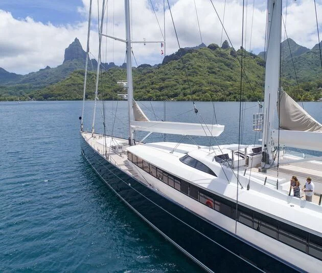 a boat on the water aboard SEA EAGLE Yacht for Sale