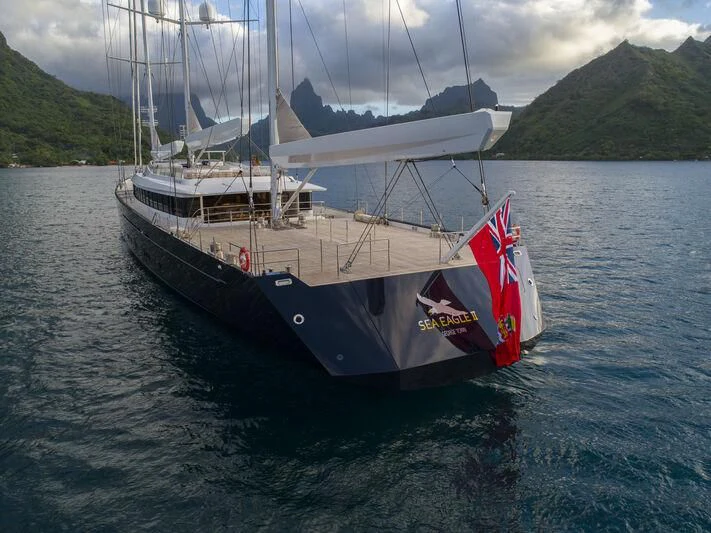 a boat in the water aboard SEA EAGLE Yacht for Sale