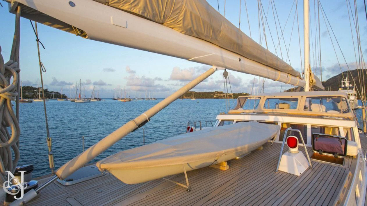 a boat on the water aboard WISDOM Yacht for Sale