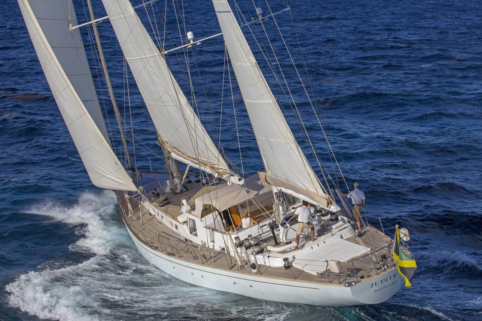 a sailboat on the water aboard WISDOM Yacht for Sale
