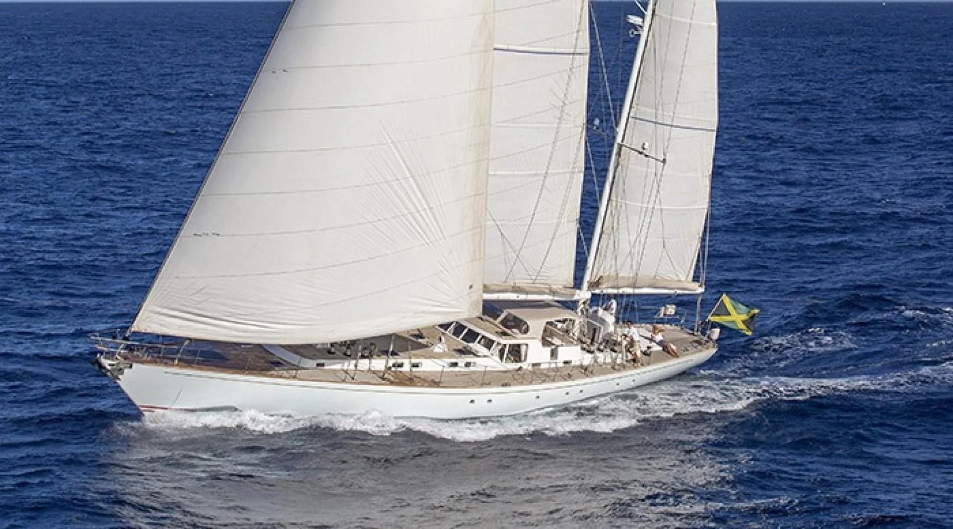 a sailboat on the water aboard WISDOM Yacht for Sale