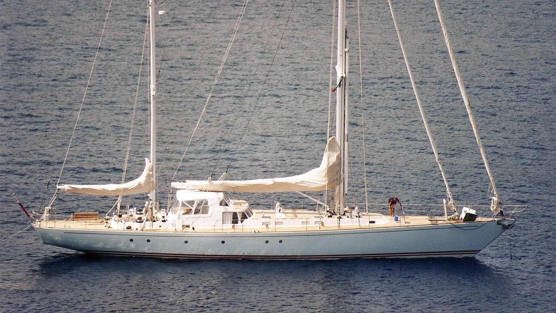 a boat on the water aboard WISDOM Yacht for Sale