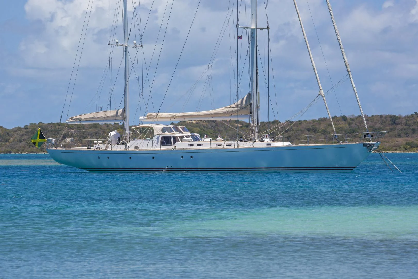 a boat in the water aboard WISDOM Yacht for Sale