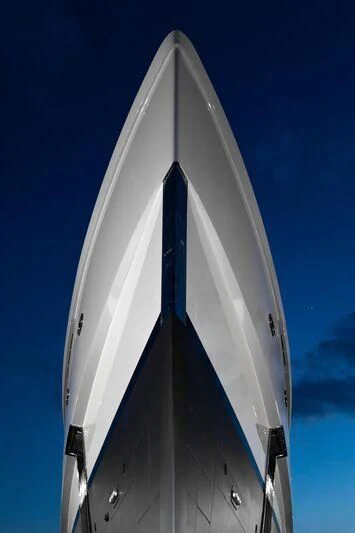 a tall building with a white tower aboard KASPER 7 Yacht for Sale