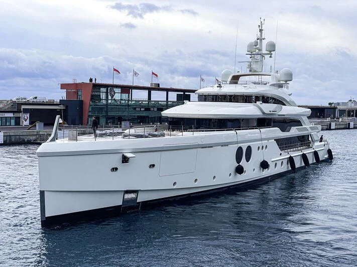 a large white boat aboard KASPER 7 Yacht for Sale