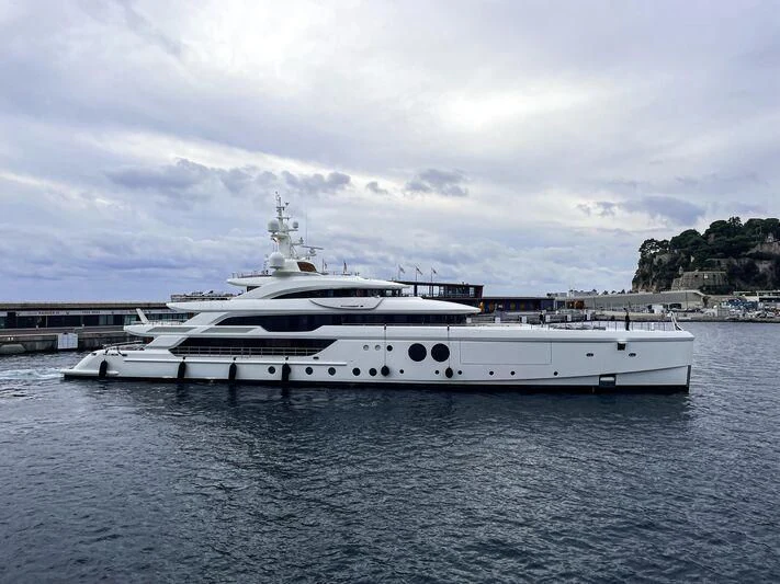a white yacht in the water aboard KASPER 7 Yacht for Sale