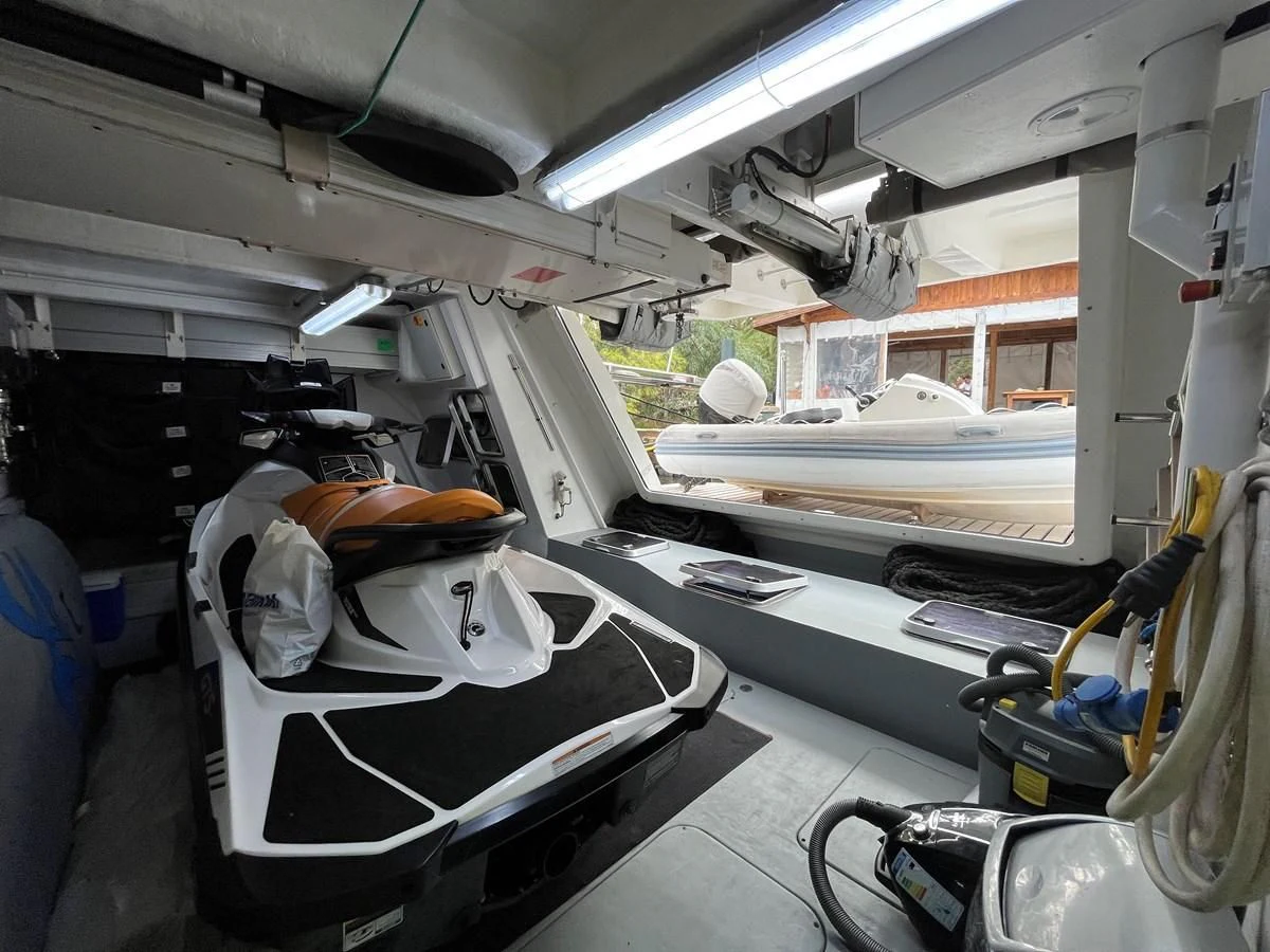 a room with a large machine aboard IMAN Yacht for Sale