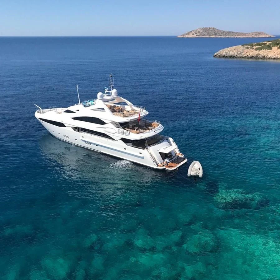 a boat in the water aboard IMAN Yacht for Sale
