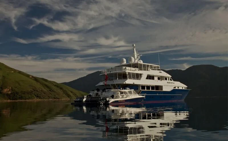 a boat on the water aboard BLUE STAR Yacht for Sale
