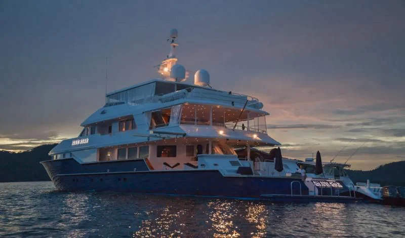 a boat on the water aboard BLUE STAR Yacht for Sale