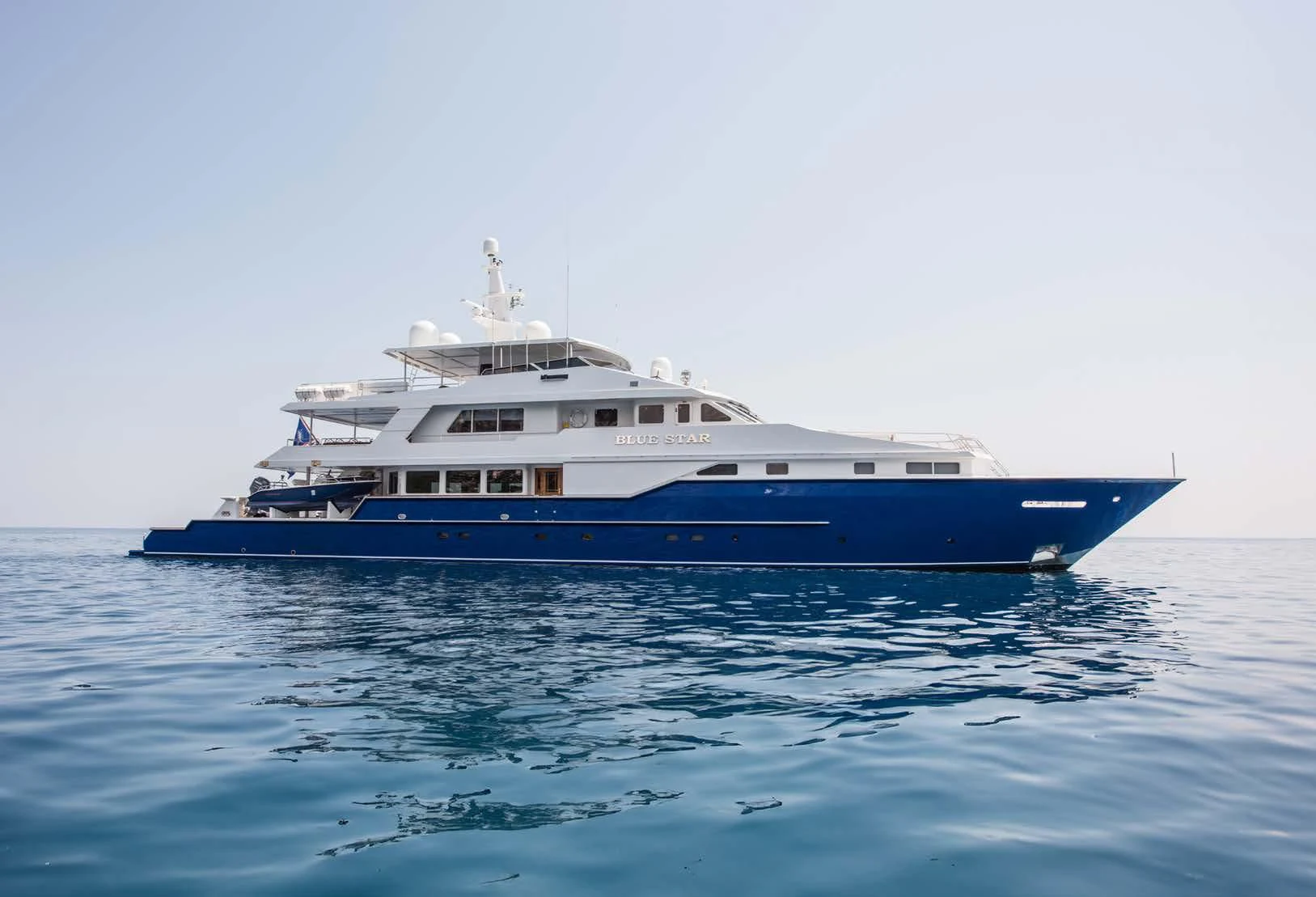 a boat in the water aboard BLUE STAR Yacht for Sale