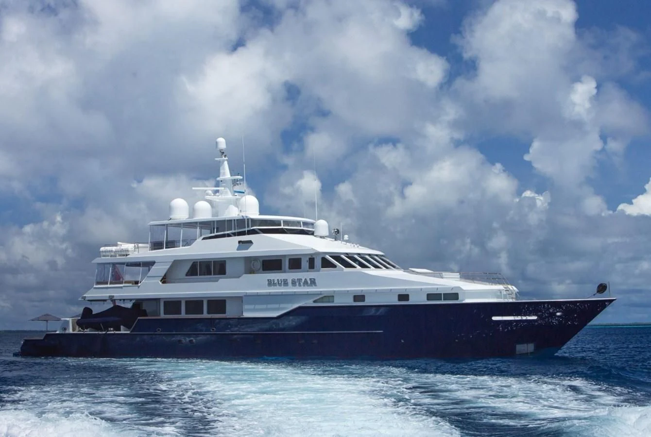 a boat on the water aboard BLUE STAR Yacht for Sale