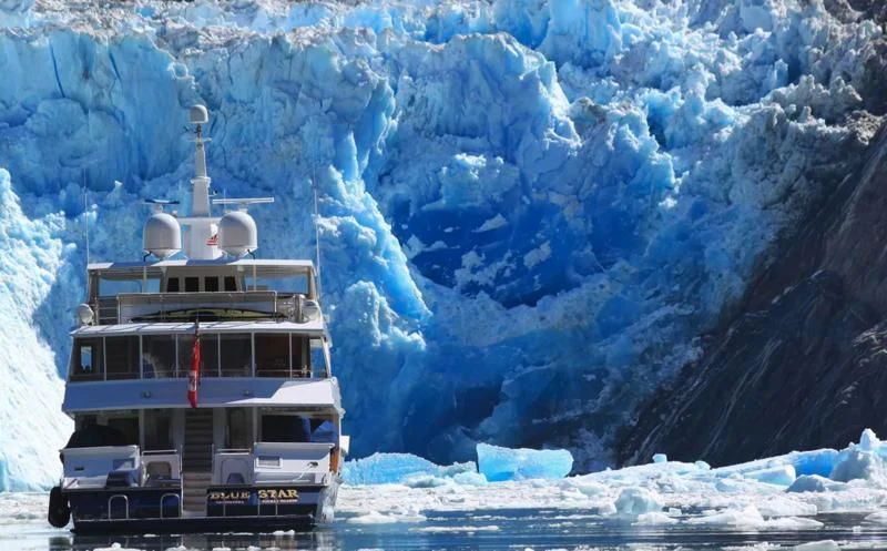 a boat on a body of water aboard BLUE STAR Yacht for Sale